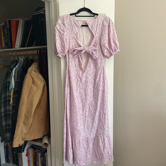 Who What Wear Lavender Prairie Floral Maxi Dress - Picture 5 of 7